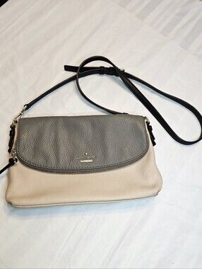 Kat Spade Jackson Street Harlyn Crossbody Bag Cream And Gray